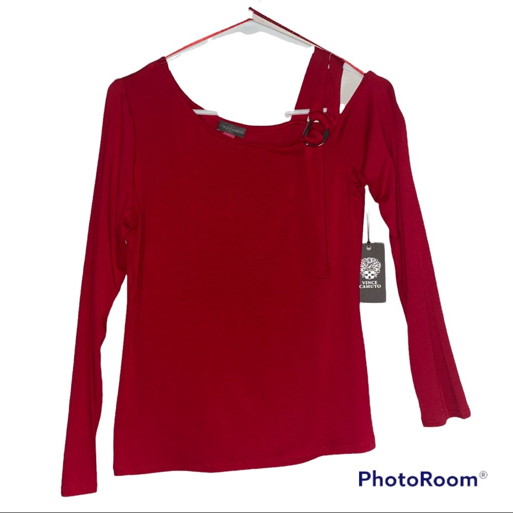Vince Camuto red long sleeve.